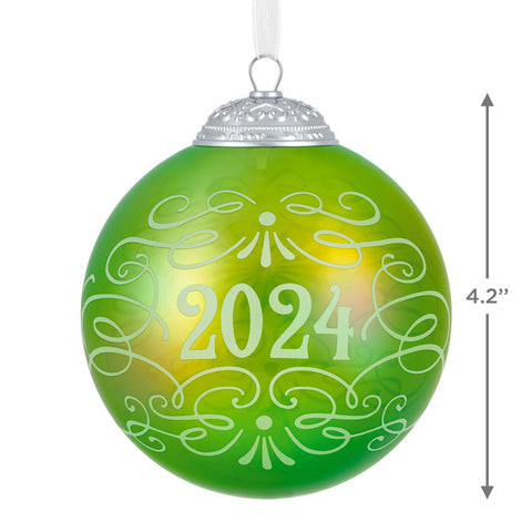 Christmas Commemorative 2024 Glass Ball 2024 Hallmark Keepsake Ornament Hallmark Keepsake Ornament Hallmark   