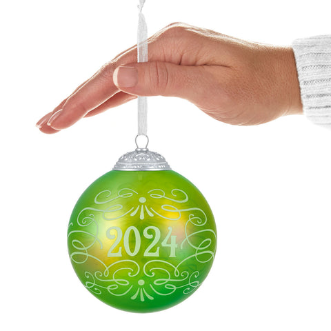 Christmas Commemorative 2024 Glass Ball 2024 Hallmark Keepsake Ornament Hallmark Keepsake Ornament Hallmark   