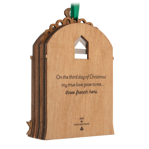 Hallmark Twelve Days of Christmas French Hens Papercraft Ornament Hallmark