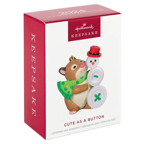 Cute as a Button 2024 Hallmark Keepsake Ornament Hallmark Keepsake Ornament Hallmark   