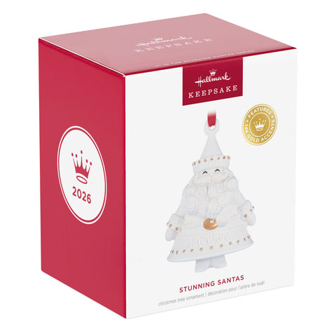 Hallmark Stunning Santas Porcelain Ornament Hallmark