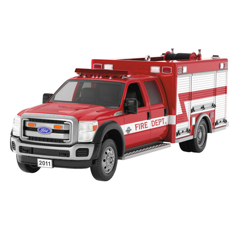 Fire Brigade 2011 Ford F-550 Fire Engine 2024 2024 Hallmark Keepsake Ornament With Light Hallmark Keepsake Ornament Hallmark Default Title  