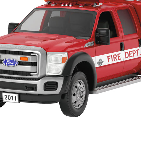 Fire Brigade 2011 Ford F-550 Fire Engine 2024 2024 Hallmark Keepsake Ornament With Light Hallmark Keepsake Ornament Hallmark   