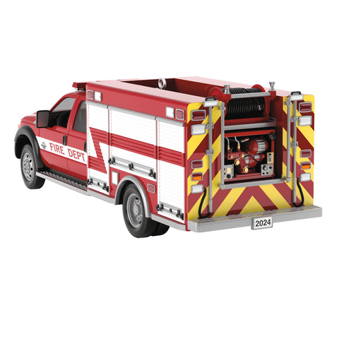 Fire Brigade 2011 Ford F-550 Fire Engine 2024 2024 Hallmark Keepsake Ornament With Light Hallmark Keepsake Ornament Hallmark   