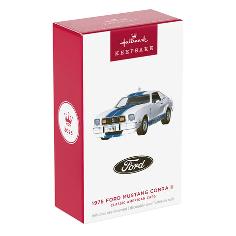 Hallmark Classic American Cars 1976 Ford Mustang Cobra II 2026 Metal Ornament Hallmark