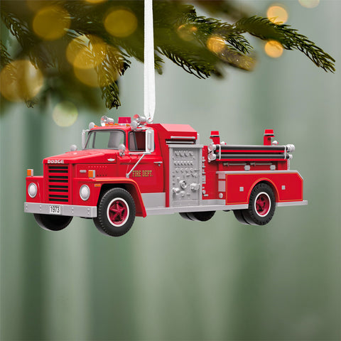 Hallmark Fire Brigade 1973 Dodge C800 Fire Engine 2026 Ornament With Light Hallmark