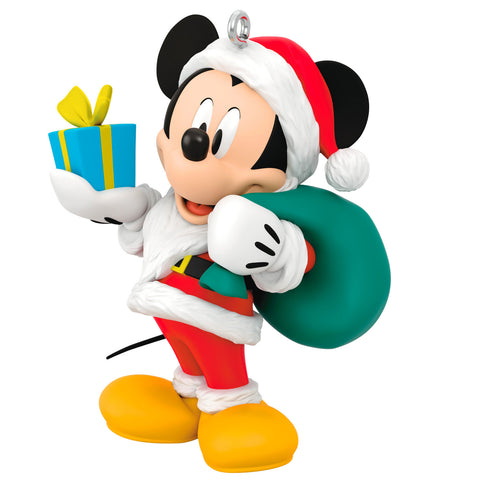 Disney All About Mickey! Santa Mickey 2024 Hallmark Keepsake Ornament Hallmark Keepsake Ornament Hallmark Default Title  