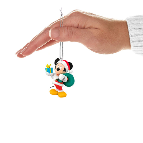 Disney All About Mickey! Santa Mickey 2024 Hallmark Keepsake Ornament Hallmark Keepsake Ornament Hallmark   