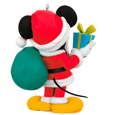 Disney All About Mickey! Santa Mickey 2024 Hallmark Keepsake Ornament Hallmark Keepsake Ornament Hallmark   