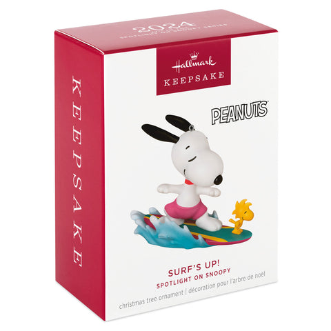 Peanuts® Spotlight on Snoopy Surf's Up! 2024 Hallmark Keepsake Ornament Hallmark Keepsake Ornament Hallmark   