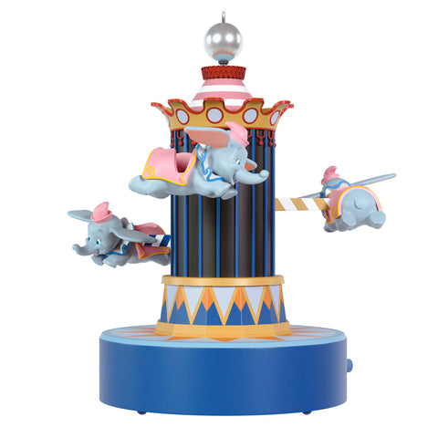 Hallmark Disney Parks Memories 70 Years of Disneyland Dumbo the Flying Elephant Musical Ornament With Light and Motion Hallmark