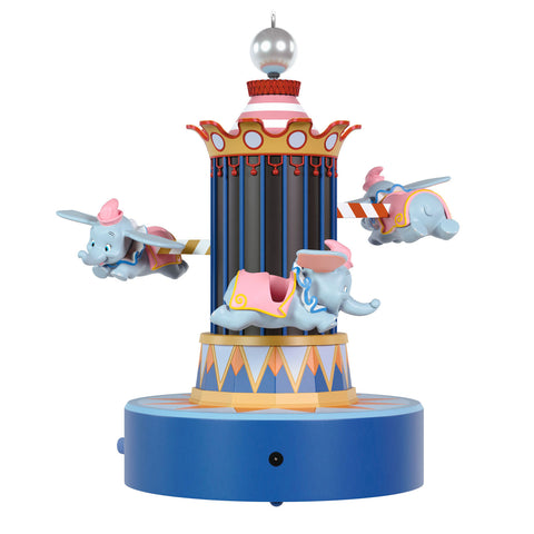 Hallmark Disney Parks Memories 70 Years of Disneyland Dumbo the Flying Elephant Musical Ornament With Light and Motion Hallmark