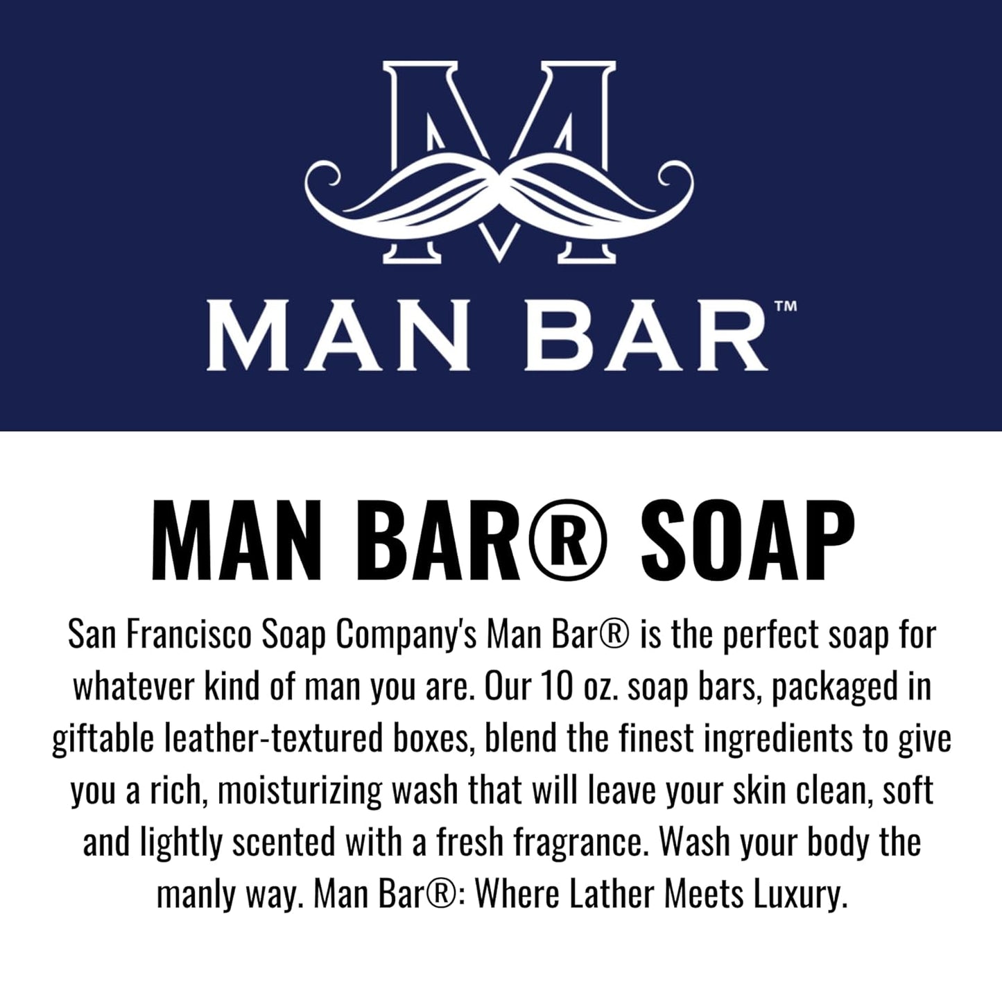 Set of 6 Man Bars Masculine Bar Soaps  San Francisco Soap Co.   