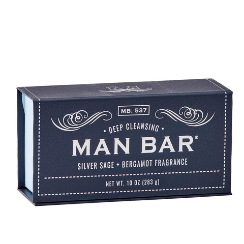 10 oz Man Bar Soap by San Francisco Soap Co.  Man Bar Silver Sage & Bergamot  