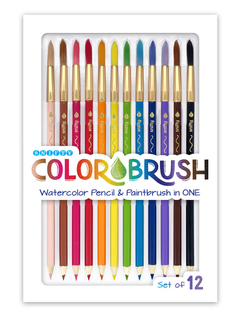 Colorbrush Watercolor Pencil/Brush Set Drawing/Paint Set Snifty   