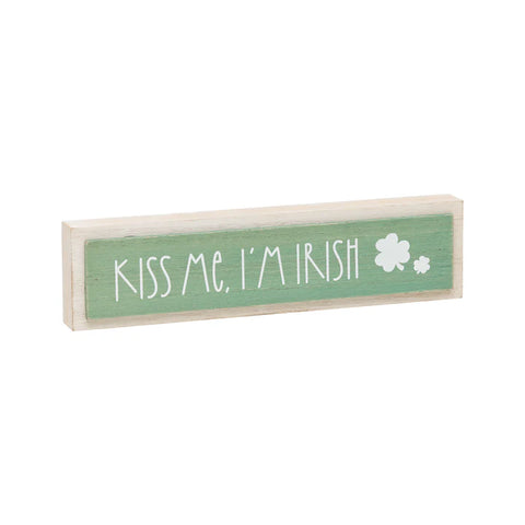 Kiss Me, I'm Cute, Kiss Me, I'm Irish Reversible Sign Signs Collins Painting & Design