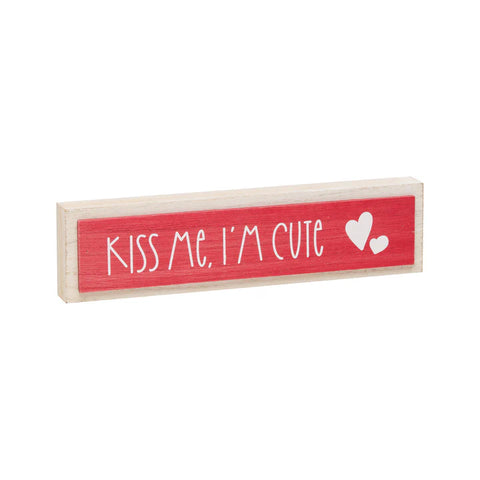 Kiss Me, I'm Cute, Kiss Me, I'm Irish Reversible Sign Signs Collins Painting & Design