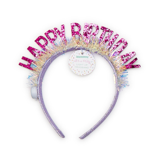 It's a Party Light Up Headband headbands Two's Company Happy Birthday  