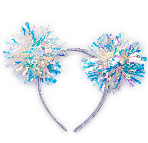 It's a Party Light Up Headband headbands Two's Company Pom Poms  