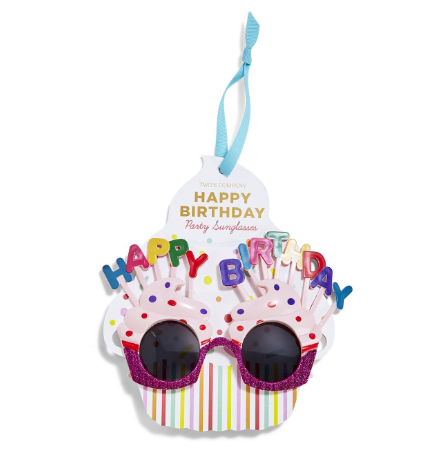 Happy Birthday Party Sunglasses  Two's Company Pink  