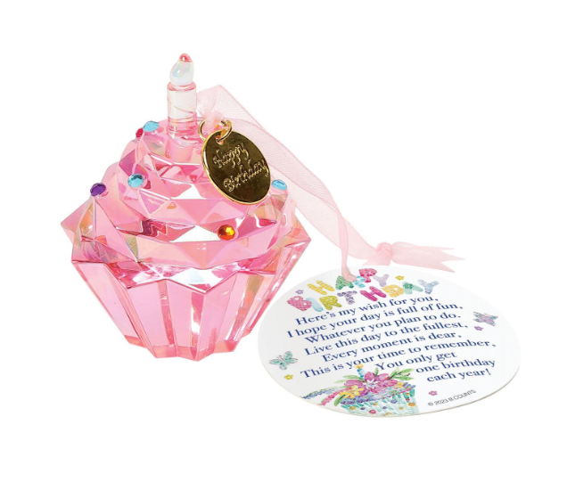 Happy Birthday Cupcake Ornament Ornament Enesco Pink  