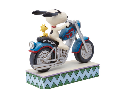 Snoopy & Woodstock Riding Motorcycle by Jim Shore  Enesco   