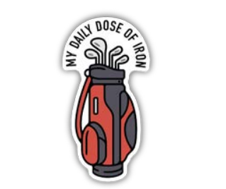 Daily Dose Of Iron Golfbag Sticker  Stickers Northwest   