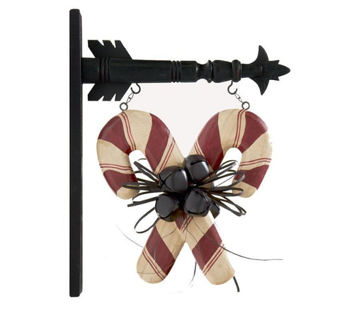 Candy Canes with Bells Hanging Decor Little Green Apple - Limited Time!