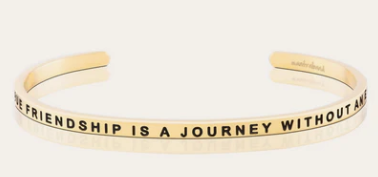 A True Friendship Is A Journey Without An End Gold Bracelet Bracelet MantraBand   