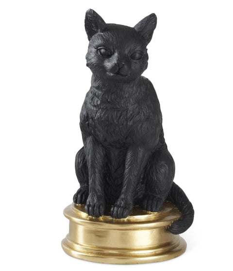 8.75 Inch Black Cat Taper Candleholder Little Green Apple - Limited Time!