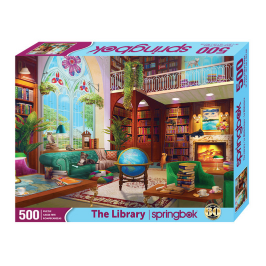 The Library 500 Piece Puzzle Jigsaw Puzzle Springbok   