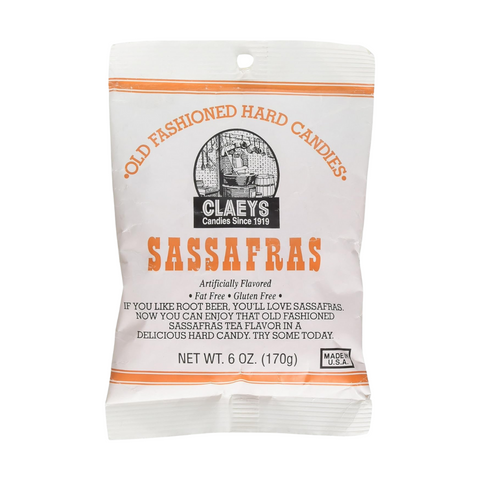 Sassafras 6 oz Bag of Claey's Old Fashioned Hard Candies  Grandpa Joe's   