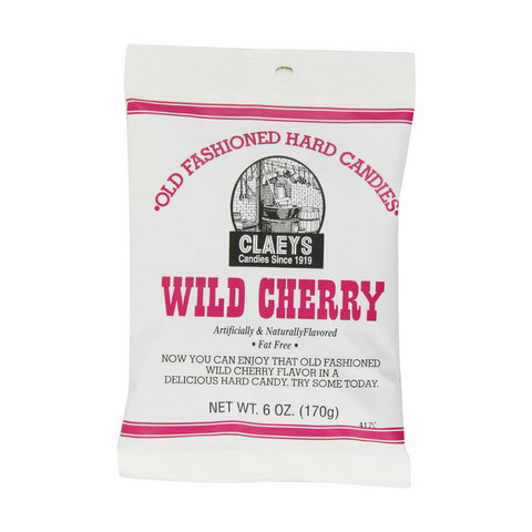 Wild Cherry 6 oz Bag of Claey's Old Fashioned Hard Candies  Grandpa Joe's   