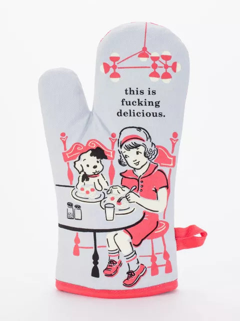 This is F@cking Delicious Oven Mitt by Blue Q Oven Mitt Blue Q   