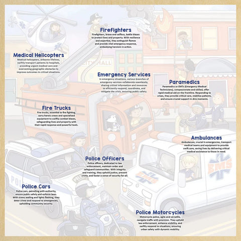Wood Fun Facts - Emergency Vehicles 48 Piece Wood Jigsaw Puzzle MasterPieces Puzzle Company