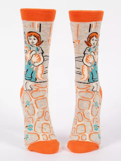 My Cat is Cool as F@ck Women's Crew Socks by Blue Q Socks Blue Q   