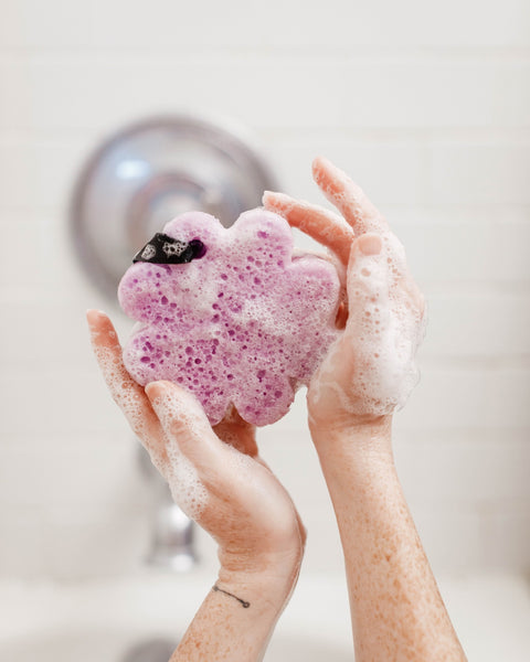 French Lavender Wild Flower Soap Sponge Soap Spongellé   