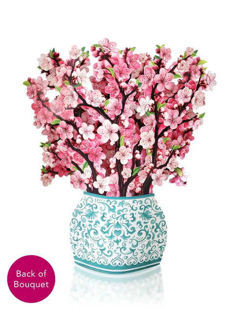 Cherry Blossoms Card Life-Sized Pop-Up Flower Bouquet Greeting Card Freshcut Paper   