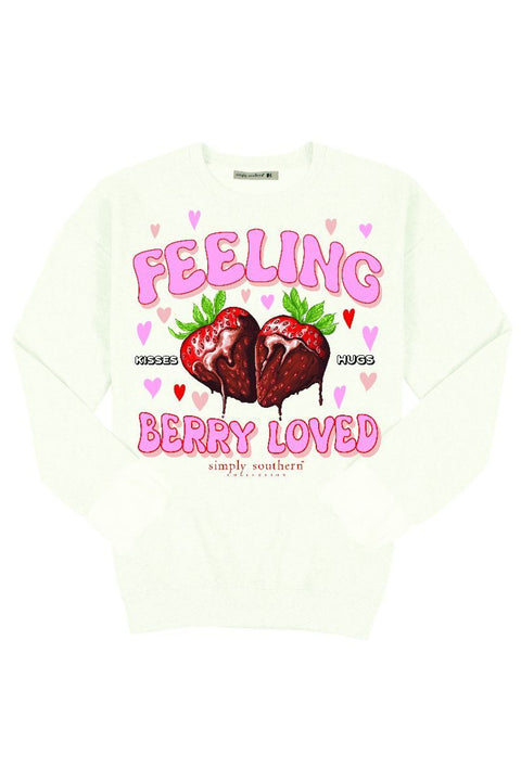 Feeling Berry Loved Crew Sweatshirt Sweatshirt Simply Southern