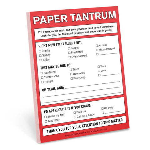 Paper Tantrum Nifty Note Pad  Knock Knock   