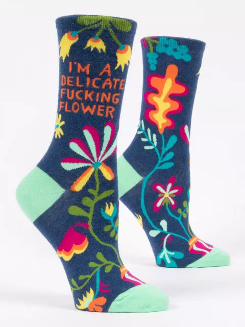I'm a Delicate F@cking Flower Women's Crew Socks by Blue Q Socks Blue Q   