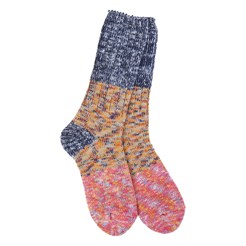 Weekend Ragg Crew Enchanted Colorblock Socks World's Softest Socks   