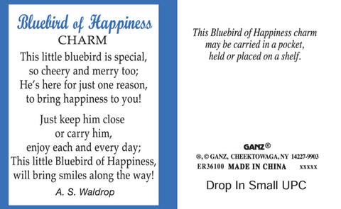 Bluebird of Happiness Charm Charm Ganz   