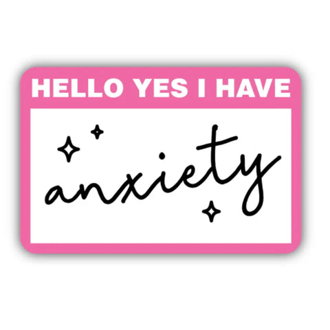 Anxiety Name Tag Sticker  Stickers Northwest   