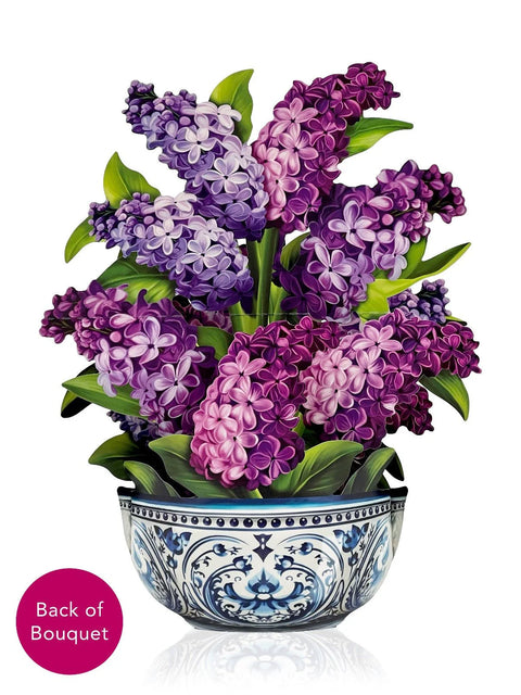 Garden Lilacs Life-Sized Pop-Up Flower Bouquet Greeting Card Freshcut Paper   