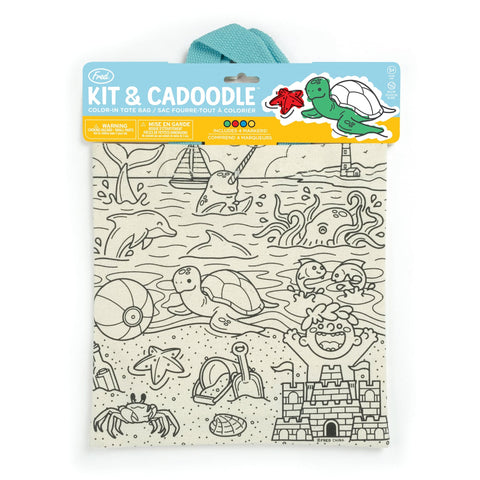 Doodle Kit Beach Tote Tote Fred & Friends   