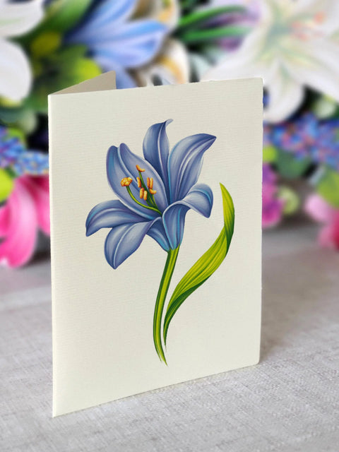 Lilies and Lupines Life-Sized Pop-Up Flower Bouquet Greeting Card Freshcut Paper   
