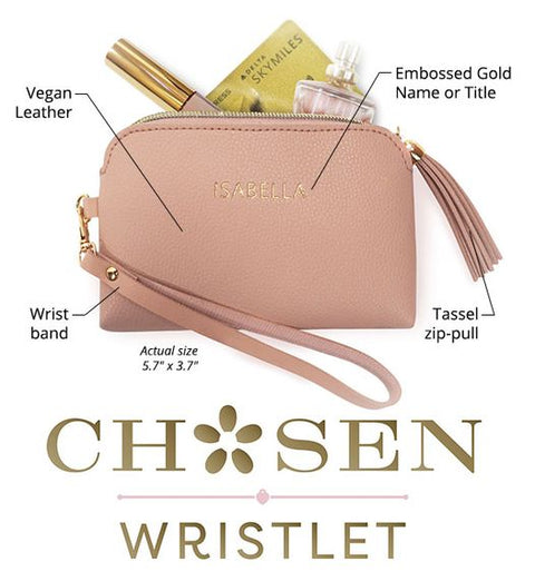 Chosen Personalized Wristlet  Mulberry Studios   