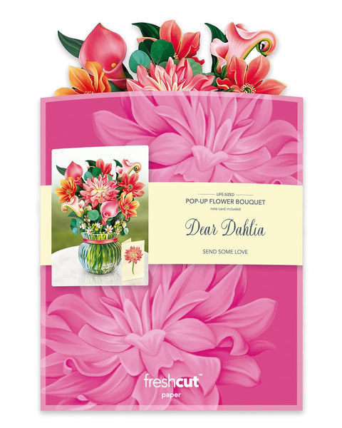 Dear Dahlia Life-Sized Pop-Up Flower Bouquet Greeting Card Freshcut Paper   