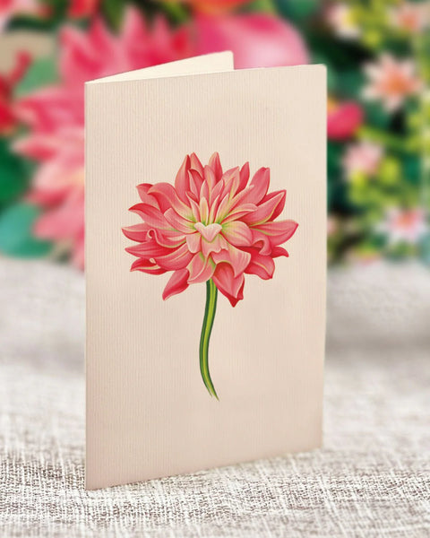 Dear Dahlia Life-Sized Pop-Up Flower Bouquet Greeting Card Freshcut Paper   